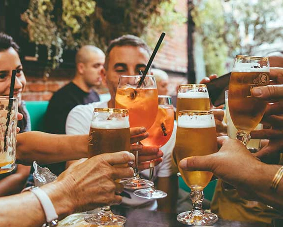 People enjoying drinks